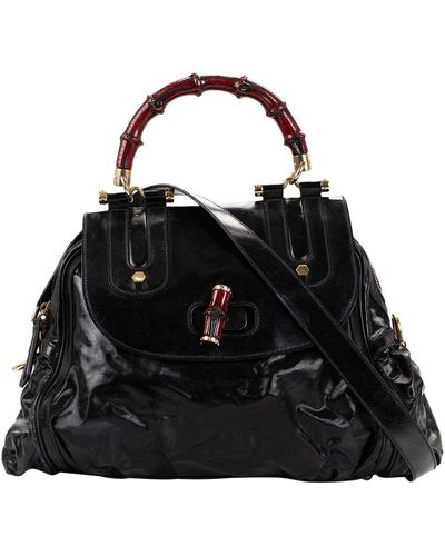 Gucci Canvas Dialux Large Pop Handbag (Authentic Pre-Owned) - Black