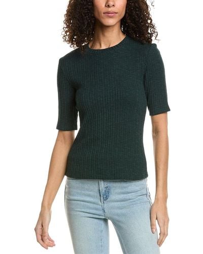 Vince Elbow Sleeve Top - Green