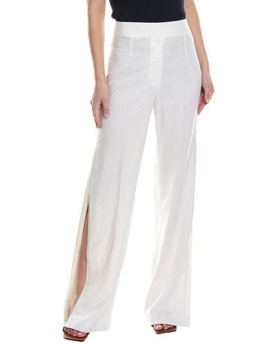 Just BEE Queen Edie Linen-blend Pant - White