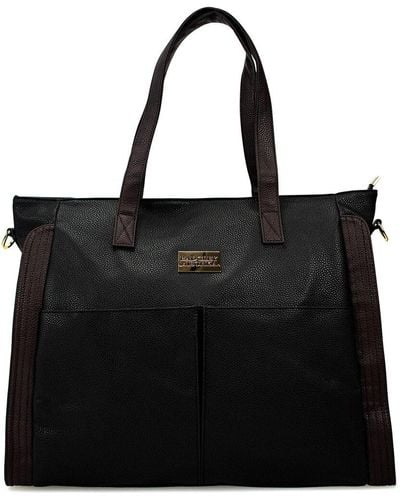 Badgley Mischka Rose Travel Weekender Tote - Black