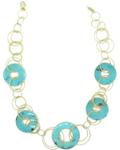 Ippolita Polished Rock Candy 18k Turquoise Necklace - Blue
