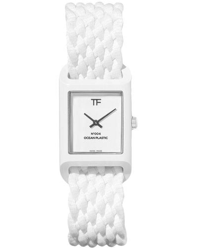 Tom Ford Unisex 004 Ocean Plastic Watch - White