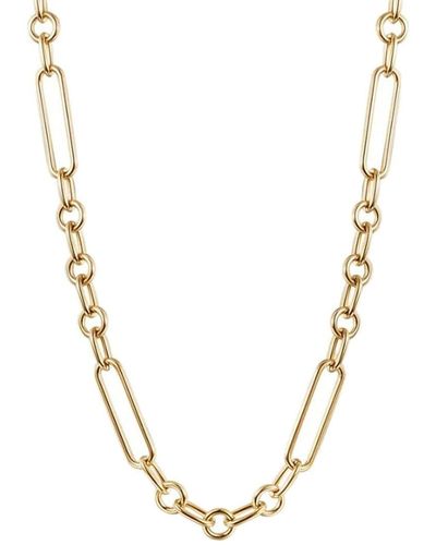 Jane Basch Cool Steel Plated Paperclip Chain Necklace - Metallic