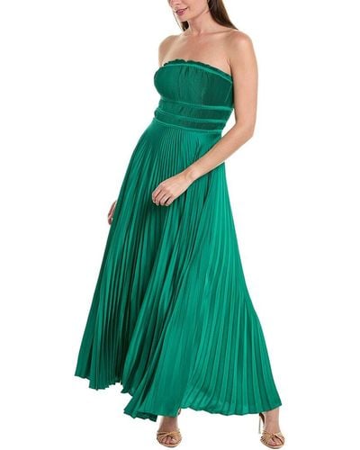 Taylor Satin Maxi Dress - Green