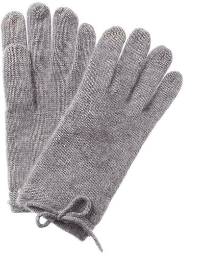 Phenix Bow Detail Cashmere Gloves - Gray