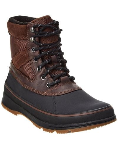 Sorel Ankeny Ii Waterproof Leather & Canvas Boot - Brown