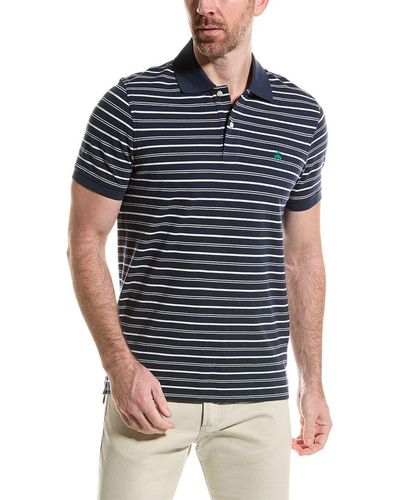 Brooks Brothers Stripe Slim Fit Polo Shirt - Blue