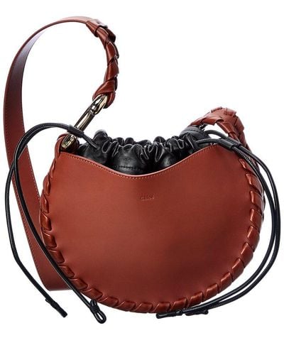 Chloé Mate Small Leather Hobo Bag - Red