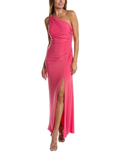 Adrianna Papell Mermaid One Shoulder Gown - Pink