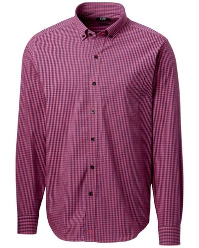 Cutter & Buck Anchor Gingham Shirt - Purple