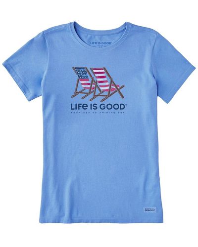 Life Is Good. Crusher T-shirt - Blue