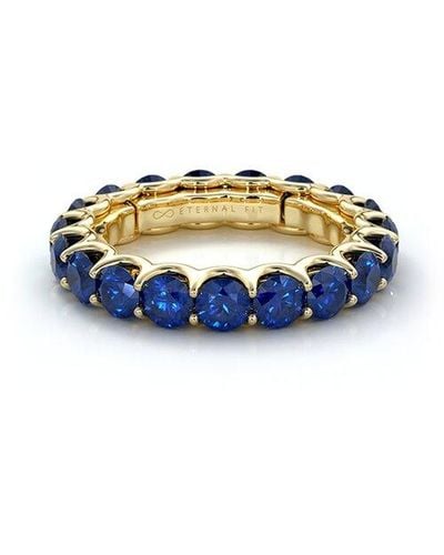 The Eternal Fit 14k 3.60 Ct. Tw. Sapphire Eternity Ring - Blue