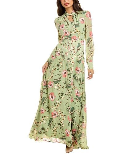 Gracia Floral Maxi Dress - Green