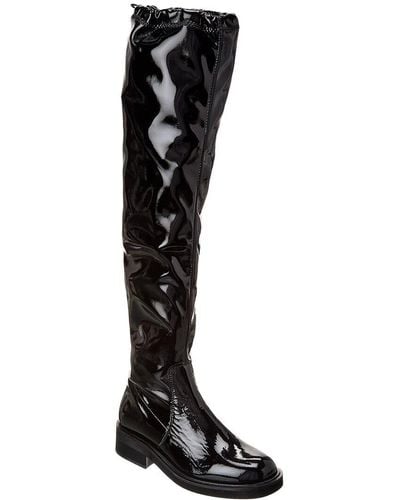 Free People Go Go Gloss Patent Over-the-knee Boot - Black