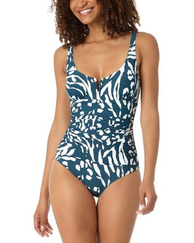 Anne Cole V-wire One-piece - Blue