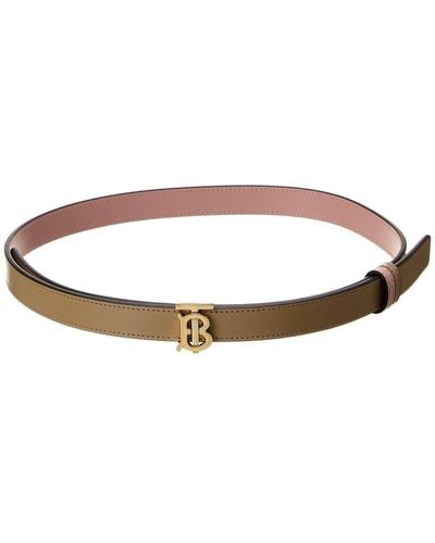 Burberry Tb Reversible Leather Belt - Brown