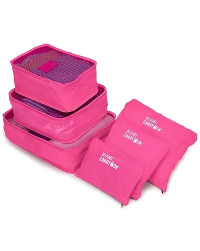 Miami Carryon Neon 12-piece Packing Cubes - Pink