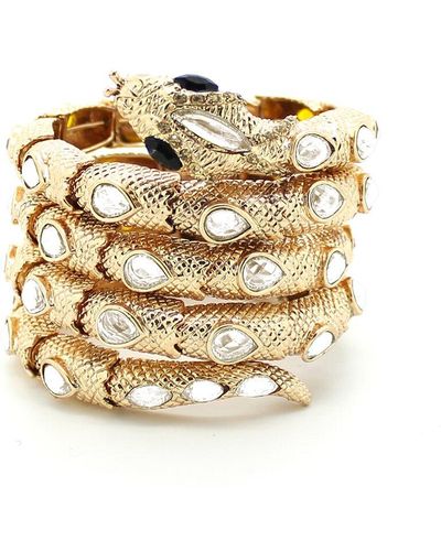 Eye Candy LA The Luxe Collection Crystal Snake Wrap Bracelet - Metallic