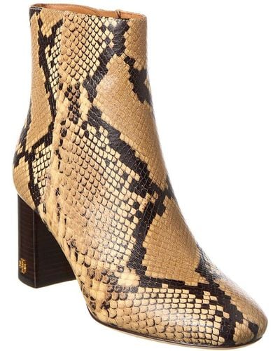 Tory Burch Brooke 70mm Leather Bootie - Natural