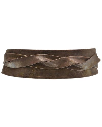 Ada Classic Wrap Leather Belt - Brown