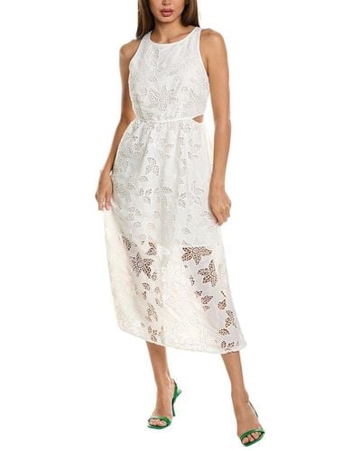 Sam Edelman Eyelet Bouquet Maxi Dress - White