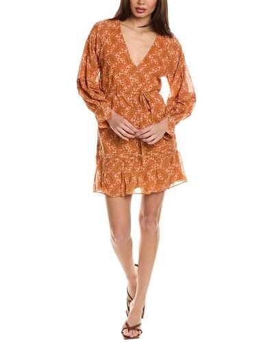 Joie Bree Silk Mini Dress - Orange