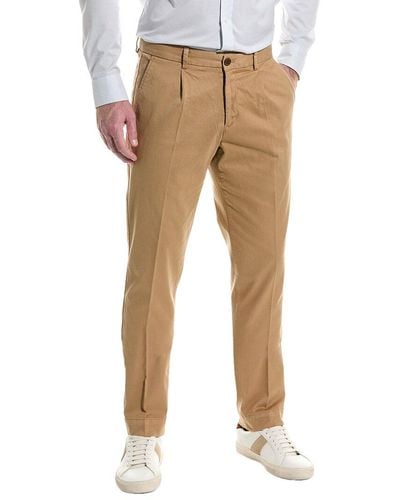 Brooks Brothers Pleated Tapered Chino - Natural