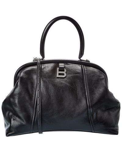 Balenciaga Editor Large Leather Satchel - Black