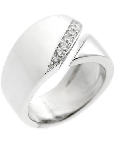 Hermès 18K 0.30 Ct. Tw. Diamond Bypass Ring (Authentic Pre-Owned) - White