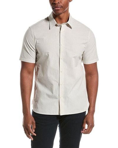 Vince Peninsula Stripe Woven Shirt - White