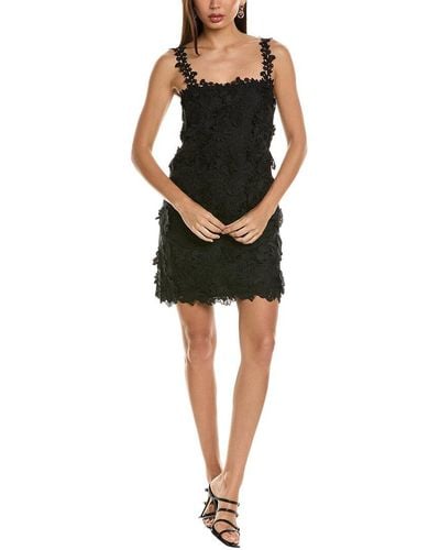 Stellah 3D Floral Lace Mini Dress - Black