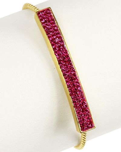 Saachi Crystal Toggle Bracelet - Pink