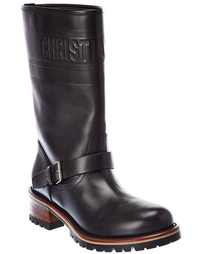 Dior Quest Leather Boot - Black