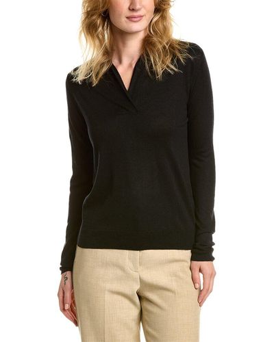 Brooks Brothers Shawl Collar Silk & Cashmere-blend Sweater - Black