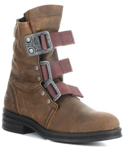 Fly London Kiff Leather Boot - Brown