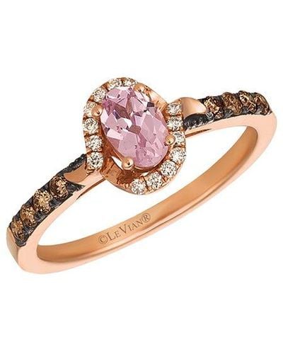 Le Vian ® 14k Strawberry Gold® 0.62 Ct. Tw. Diamond & Rose Spinel Ring - White