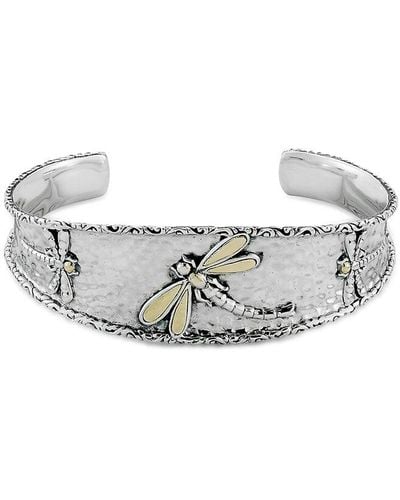 Samuel B. 18k & Silver Cuff Bracelet - White