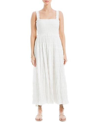 Max Studio Textured Tiered Maxi Dress - White
