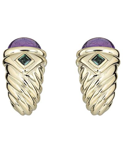 David Yurman 14K 0.10 Ct. Tw. Gemstone Earrings (Authentic Pre-Owned) - Metallic