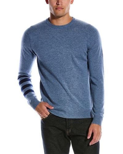 SCOTT & SCOTT LONDON Wool & Cashmere-blend Crewneck Sweater - Blue