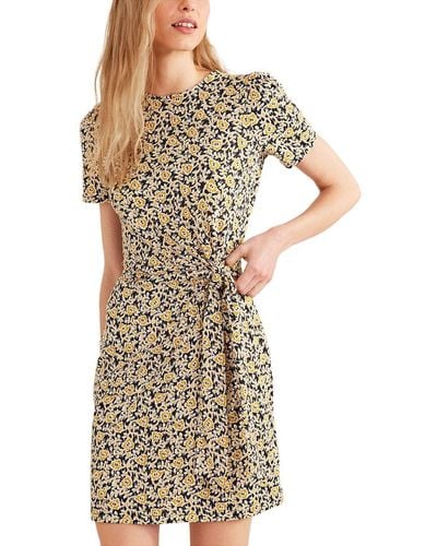 Boden Knot Front Jersey Dress - Multicolor