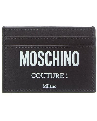 Moschino Leather Card Case - Black