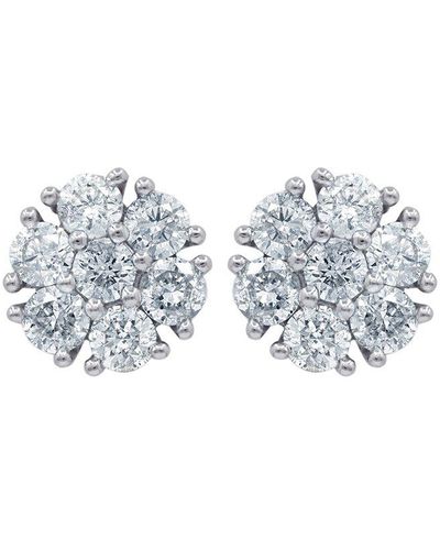Diana M. Jewels Fine Jewelry 14k White Gold 3.50 Ct. Tw. Diamond Earrings - Metallic