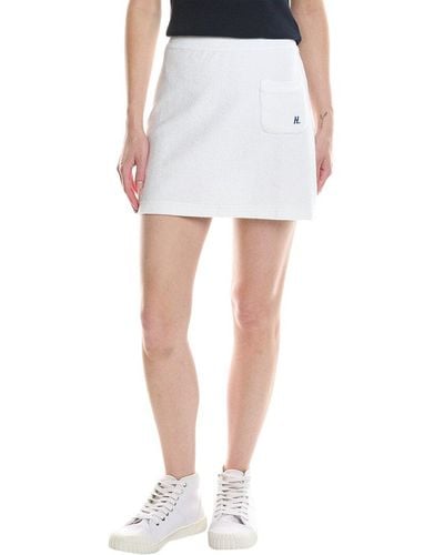 Helmut Lang Toweling Terry Skirt - White