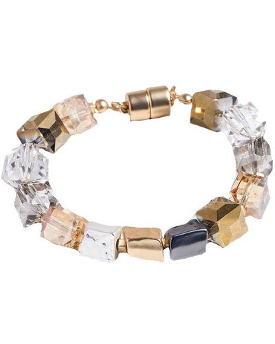 Saachi Beaded Bracelet - Metallic