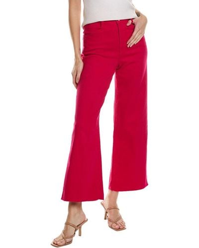 FAVORITE DAUGHTER The Mischa Peacock Super High-rise Wide Leg Ankle Jean - Red