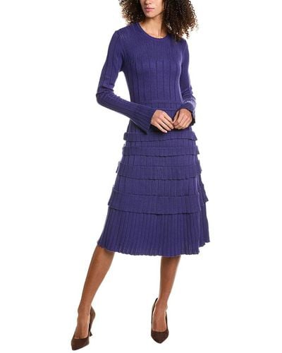 Rachel Parcell Ribbed Midi Dress - Blue