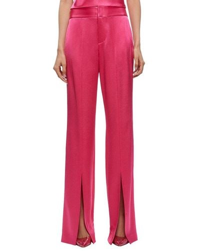 Alice + Olivia Alice + Olivia Jody High Waist Slit Pant - Pink