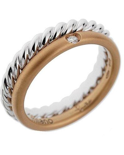 Pomellato 18K Two-Tone 0.03 Ct. Tw. Diamond Ring (Authentic Pre-Owned) - White
