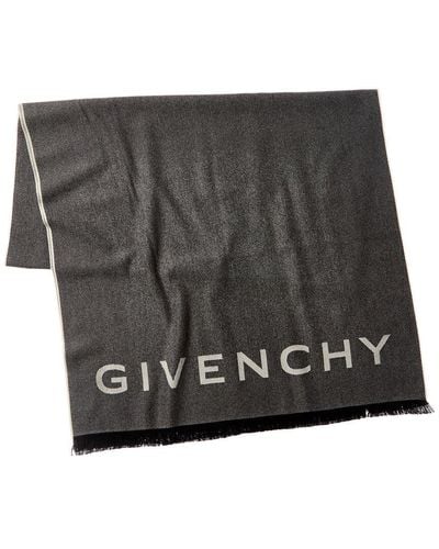 Givenchy Logo Wool & Cashmere-blend Scarf - Black